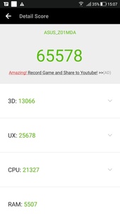 Zenfone4 Selfie Proのベンチマークスコア